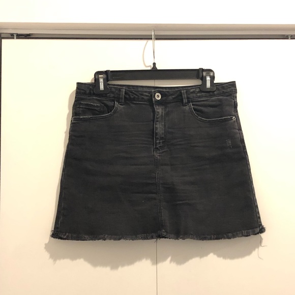 black jean skirt girls